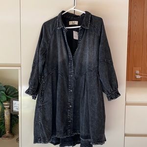 Free People denim mini dress. Medium